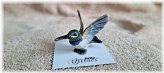 Black Chinned Hummingbird Bell Miniature Figurine by Little Critterz