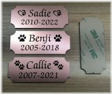 Rose Gold Remembrance Plate for Beloved Pets