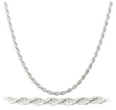 Shimmering Silver Rope Necklace with Italian Craftsmanship