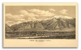 Ogden Utah Panoramic Map - 1889 Vintage Print