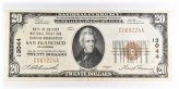 Golden Gate $20 National Currency Note