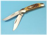 Copperhead Amber Jigged Bone Pocket Knife by Rough Ryder