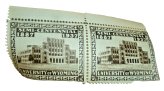 University of Wyoming Semi-Centennial Stamp Block