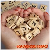 Wordplay Wood Tiles - Complete Set of 400 Scrabble Letters for Crafting and Fun