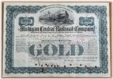 Michigan Central Railroad Bond Stock Certificates Collection