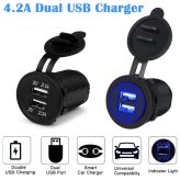 AutoCharge Dual USB Power Outlet with LED Indicator