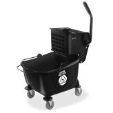 Black Side Press Mop Bucket - 26 Quart Capacity