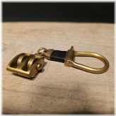 Brass Pulley Keychain