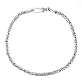 Byzantine Bali Sterling Silver Anklet