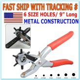 Precision Punch Pro: Heavy-Duty Handheld Leather Hole Pliers - 6 Sizes