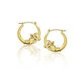 Golden Cherub Hoop Earrings