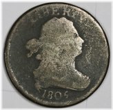 Antique Copper Draped Bust Coin