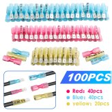 Shrink Spade Wire Connectors Set - 100 Piece Kit