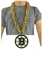 Gold Boston Bruins Fan Necklace