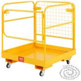 Industrial Work Platform with Safety Cage and Wheels