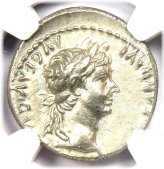 Tiberius Tribute Denarius Silver Coin