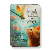 Whimsical Winged Feline Magnet