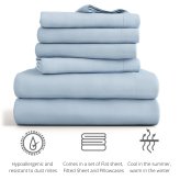 Gray Basics 6PC Sheet Set by Kaycie - Soft and Hypoallergenic in 19 Colors