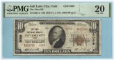 Salt Lake City Series 1929 $10 National Currency - PMG 20