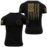 Betsy Rifle Flag T-Shirt - Black