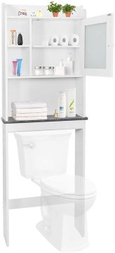 Wooden Bathroom Organizer with Adjustable Shelves