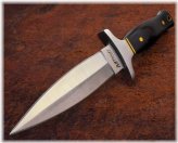 Titanium Boot Dagger Knife with Hardwood Handle