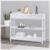 X Shaped Console Table with Storage