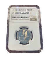 Trinidad and Tobago 1976 FM Gold $100 NGC PF69UC