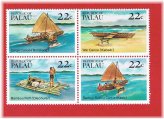 Palau Canoe Stamp Set