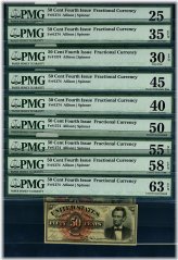 Fifty-Cent Fourth Issue Fractional Note Grading Set