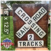 Double-Track Warning Sign - Vintage Tin Decoration for Garage or Bar