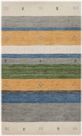 Hand-knotted Striped Gabbeh Wool Rug