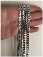 Silver Cuban Link Chain Necklace Collection