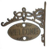 Vintage Welcome & Warning Plaque