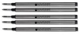 Monteverde Black Medium Rollerball Refills for Montblanc Pens (Pack of 5)