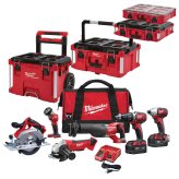 Milwaukee 6-Piece Cordless Tool Set with Packout Storage Boxes