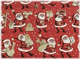 Retro Holiday Santa Gift Wrap