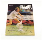 Vintage Tennis Program with Autographs from 1975 Houston vs Detroit Match