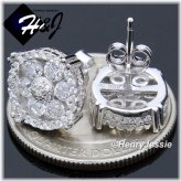 Sterling Silver Round Stud Earring