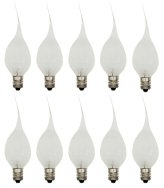 Silicone Dipped Electric Candle and Chandelier Light Bulbs (7 watt) - Pack of 10