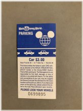 Disney World Parking Magic Pass - Orlando 1989