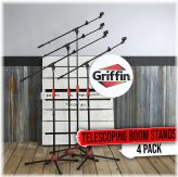 Telescoping Tripod Mic Clip Mount Holder Set