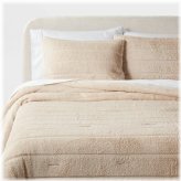 Channel Luxe Faux Fur Khaki Comforter Set