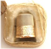 Golden Sunrise Sewing Thimble by Simon Bros