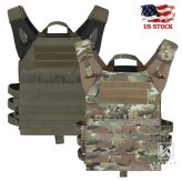 Jump Plate Carrier with MOLLE Panel - Camouflage Tactical Vest by KRYDEX