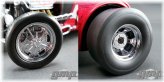 Chrome Drag Wheel & Tire Pack 1:18