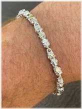 Sterling Silver Nugget Link Bracelet