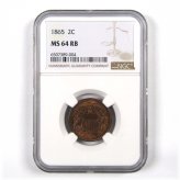 1865 Uncirculated Two Cent Piece