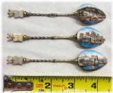 Budapest Enamel Scene Silver Souvenir Spoons
