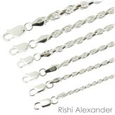 Diamond Cut Rope Chain Bracelet